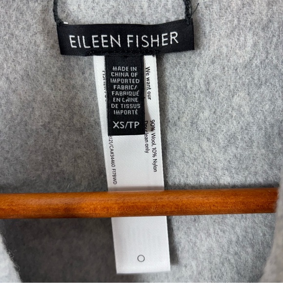 Eileen Fisher Oatmeal Brushed Wool Double Face Jacket XS - Picture 2 of 3